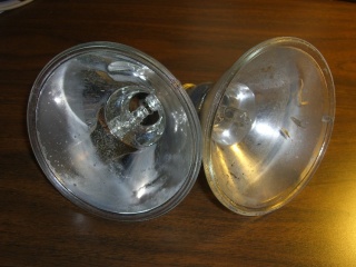 Exposed Halogen Spotlight Bulbs