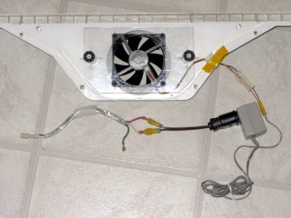 PC case fan with adapted wall wart