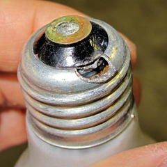 Melted bulb base