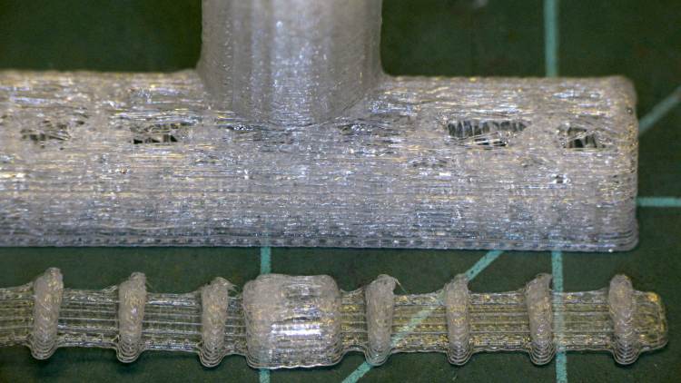 Dishwasher Rack Protectors - 0.20 mm PETG bridging - detail