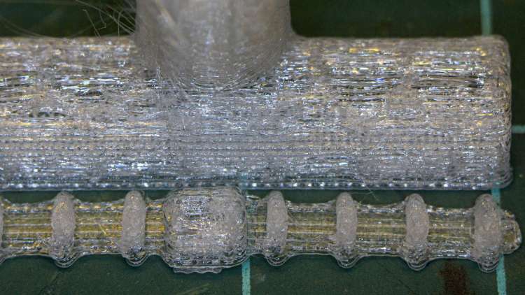 Dishwasher Rack Protectors - 0.25 mm PETG bridging - detail