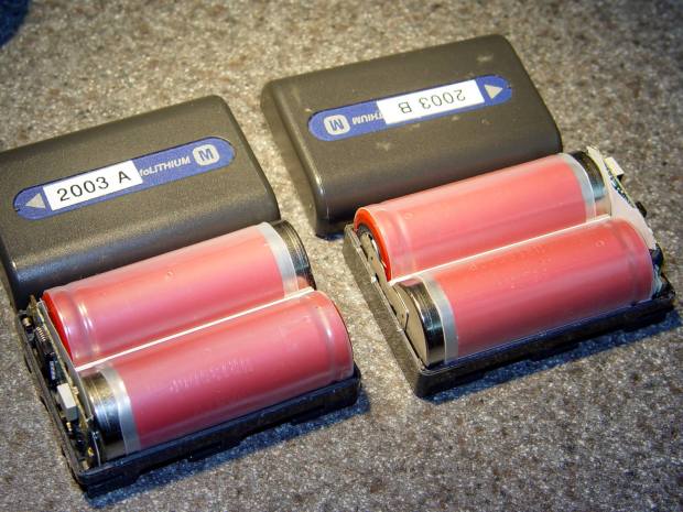 Sony NP-FM50 battery - 2003-era cells